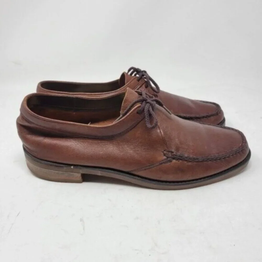 Stuart McGuire | Leather Lace Up Derby Shoes Loafer Business Casual Brown